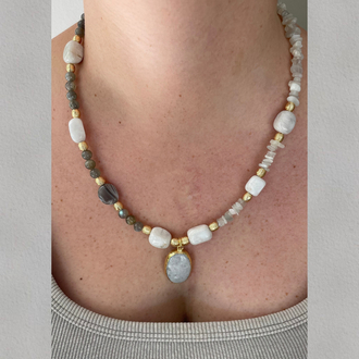 Aytaşı-Labradorite Doğal Taş Kolye