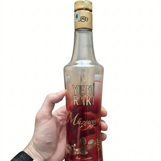 YENİ RAKI MÜZEYYEN ÖZEL TASARIM BOŞ ŞİŞESİ 70 cl
