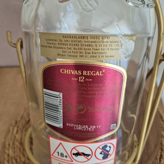 CHIVAS REGAL 3 LİTRE AHŞAP SALINCAKLI BOŞ ŞİŞE