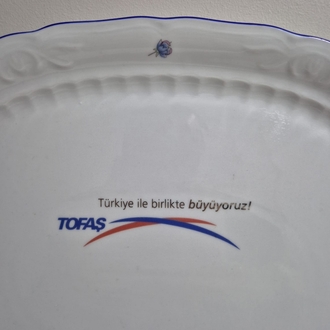 TOFAŞ 26 TEMMUZ 2003 TARİHLİ PORSELEN KOLEKSİYONLUK TABAK