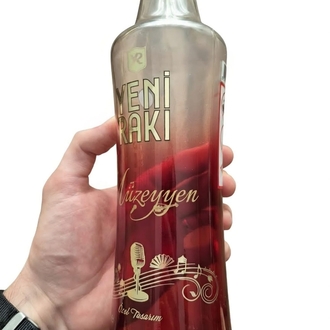YENİ RAKI MÜZEYYEN ÖZEL TASARIM BOŞ ŞİŞESİ 70 cl