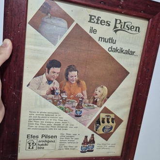 EFES PİLSEN 1971 REKLAM TABLOSU