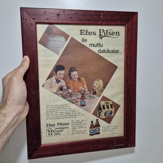 EFES PİLSEN 1971 REKLAM TABLOSU
