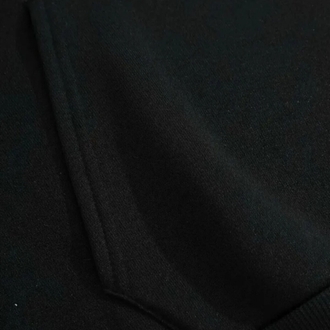 erkek siyah 3 iplik dont anaunce baskılı kapşonlu sweatshirt 