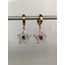 Zirkon Taşlı Yıldız Çelik Gold Küpe 