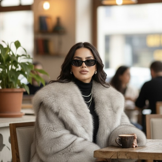 Premium kalite Lolita çift renk kürk