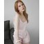  Pudra çizgili askılı pijama takımı