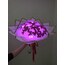 led ışıklı pembe kelebek buketi