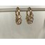 gold zirkon taş sallantılı küpe