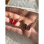 özel tasarım cam kelebek kolye