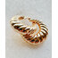 Gold İstiridye Halka Küpe