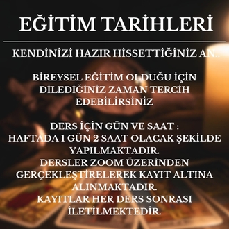 TEMEL VE İLERİ SEVİYE TAROT EĞİTİMİ 