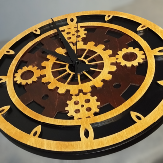 Racsen Design – Steampunk Ahşap Duvar Saati