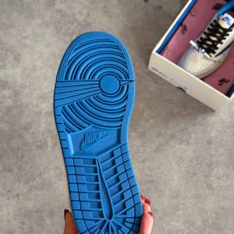 Air Jordan1 Low x Travis Scott x Fragment 'Sail Military Blue'