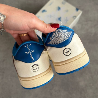 Air Jordan1 Low x Travis Scott x Fragment 'Sail Military Blue'