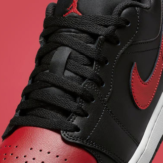 Air Jordan 1 Low “Bred Twist” Black/Varsity Red-Summit White