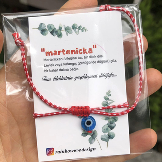 Kore ipli nazar boncuğu Marteniçka bileklik
