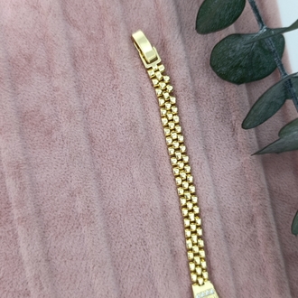 14K Renkte Siyah Taşlı Vintage Bileklik 