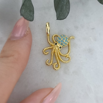 14K Renkte Xuping Ahtapot Kolye Ucu