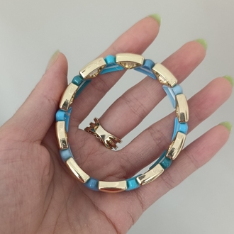 14K Renkte Seramik Kaplama Lastikli Bileklik