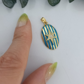 14K Renkte Xuping Blue Kuzey Yıldızı Kolye Ucu