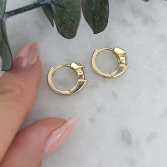 14K Renkte Xuping Stone Halka Küpe