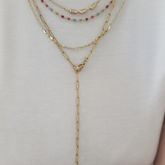 14K Renkte Xuping 45 cm Cylinder Zincir Kolye