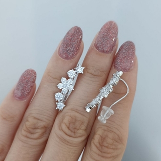 Beyaz Altın İşçiliğinde Xuping Flower Star Küpe
