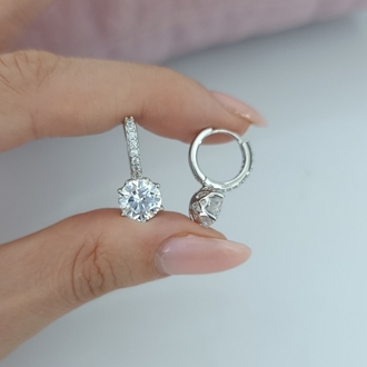 Beyaz Altın İşçiliğinde Xuping Crystal Küpe