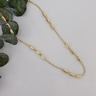 14K Renkte Xuping 45 cm Cylinder Zincir Kolye