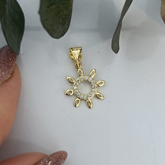 14K Renkte Xuping Minimal Güneş Kolye Ucu