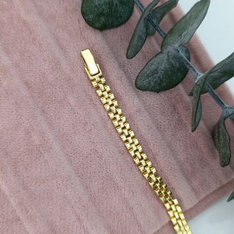 14K Renkte Fuşya Taşlı Vintage Bileklik