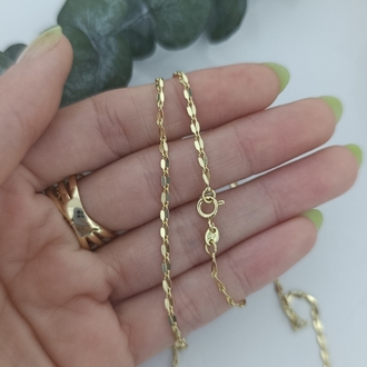 14K Renkte Xuping 50 cm Aynalı Zincir Kolye