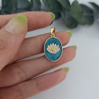 14K Renkte Xuping Blue Eyes Kolye Ucu