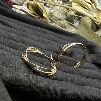 Gold Spiral Halka Küpe