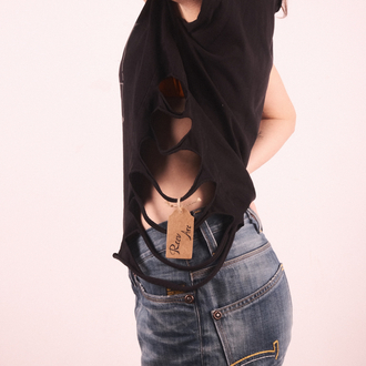 Spider Web Cut-Out Tee