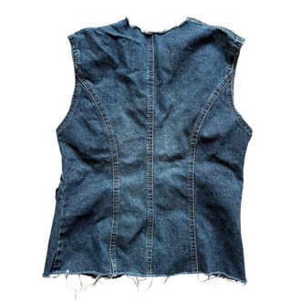 Raw Edge Denim Vest