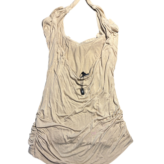 Network Draped Halter Top