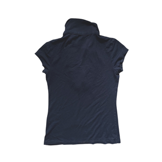 Ruffle Placket Polo Top
