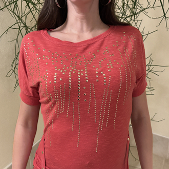 Studded Batwing Top