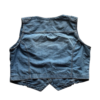 Studded Denim Vest
