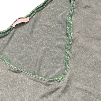 Drawstring Hem V-Neck Top