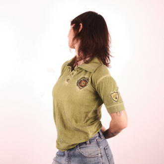 Washed Green Polo Tee