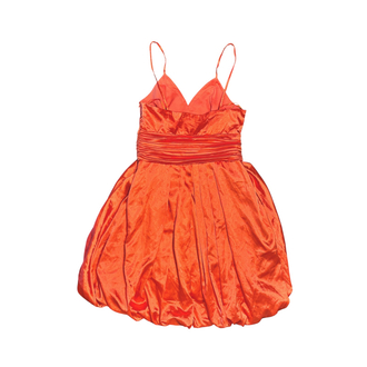 Satin bubble hem dress