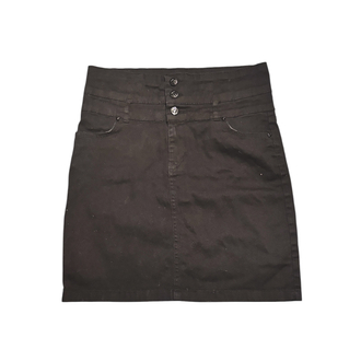 Triple button mini skirt