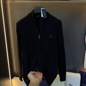 Polo Ralph Lauren Premium Triko Tam Fermuarlı Hırka