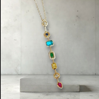 Yedi Element Gold Çelik Kolye