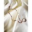 İtalyan çelik kolye rose gold