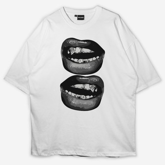 Dudak Baskılı Oversize T-shirt