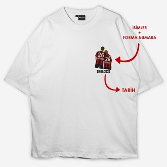 Kişiye özel Takımlı Özel Tasarım Baskılı Oversize T-shirt